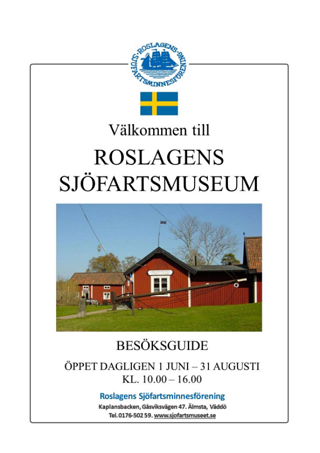 Omslag Roslagens Sjöfartsmuseums svenska besöksguide