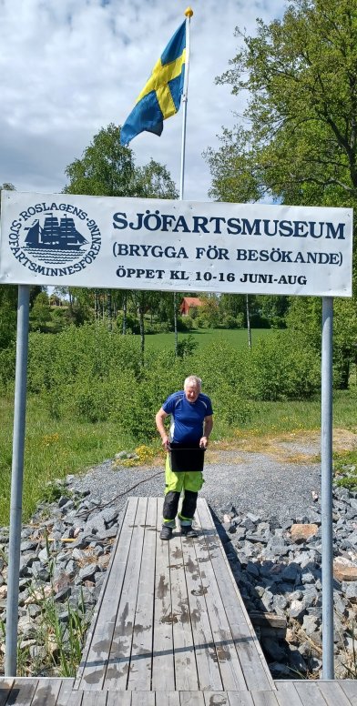 Sjöfartsmuseets gästbrygga i Väddö kanal.
