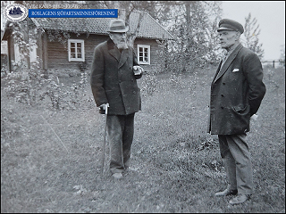 J. A. Westerlind & Fredrik Nilsson på Kaplansbacken 1945-06-07.