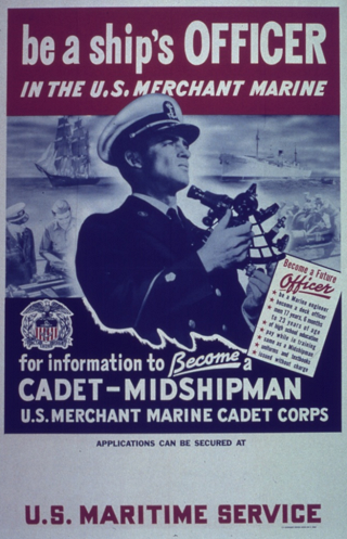 World War II Posters: Train or return to sea.