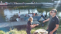 Eckerö-linjen i kanalen och Norrtälje Tidnings personal (livesändning).