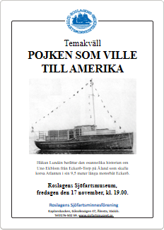 Temakväll: Pojken som ville till Amerika.