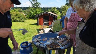 Stekt strömming på knäckemacka.